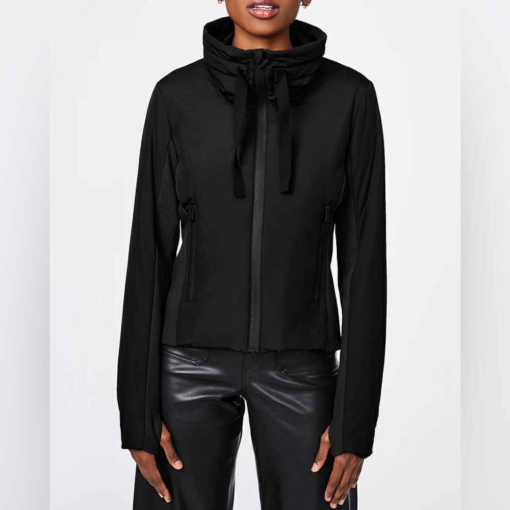 BERNARDO RECYCLED PUFFER liner JACKED SIZE‎ M BLACK STAND COLLAR